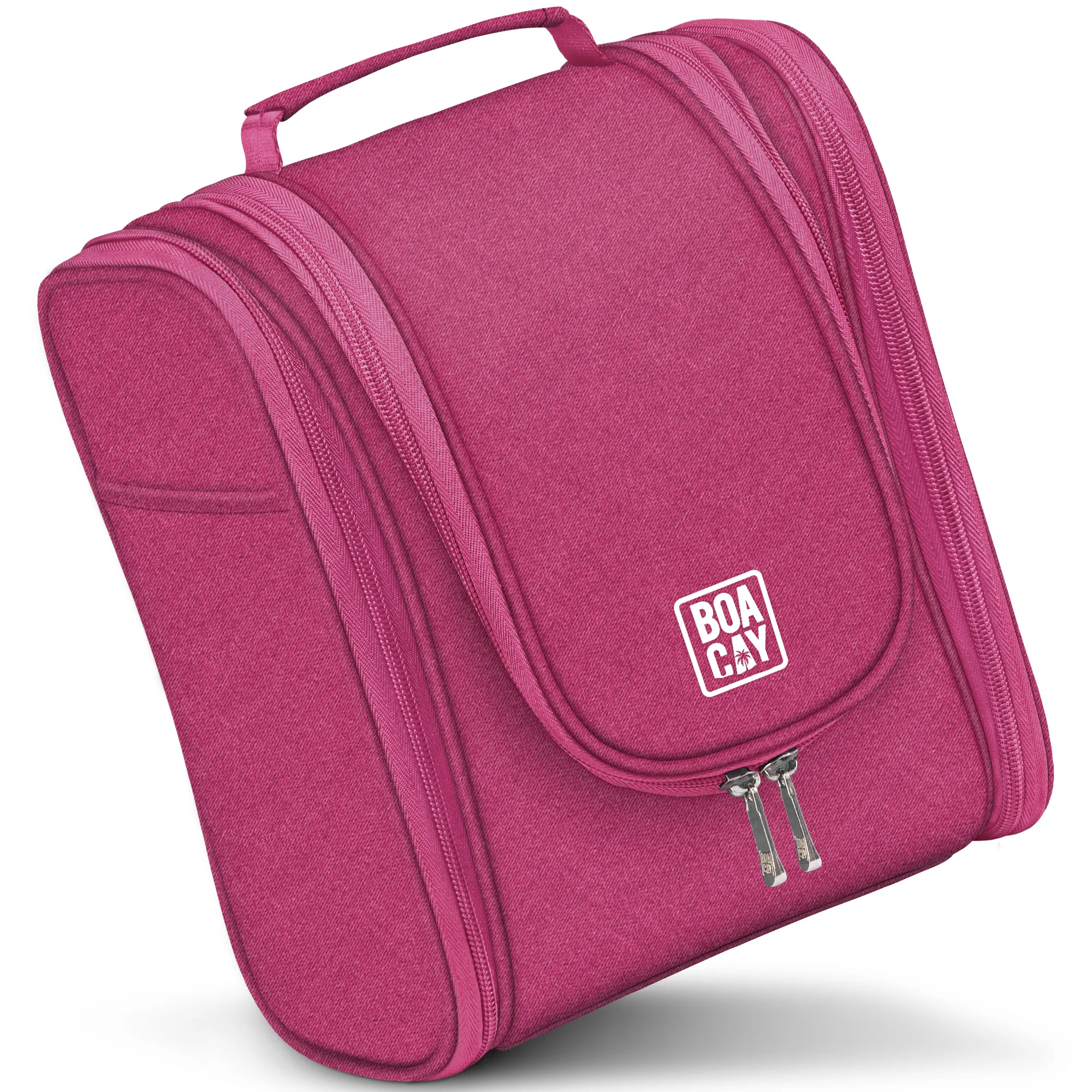 Medium Collapsible Hanging Toiletry Bag - Cerise Pink