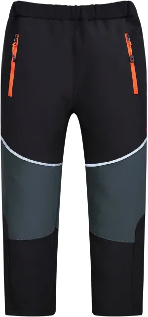 MEILONGER Boys Girls Softshell Hiking Pants Fleece Lined Skiing Snow Pants Kids Outdoor Trousers