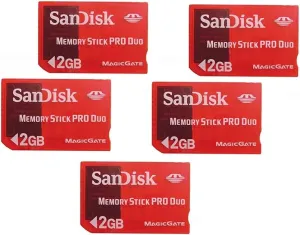 Memory Stick for Sony PSP/Camera Memory Card SDMSG-2048 2GB MS PRO Duo Gaming Card (Pack of 5)