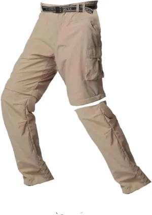 Mens Cargo Pants, Convertible Hiking Pants Quick Dry Waterproof Outdoor Zip Off Outdoor Casual Travel Pants
