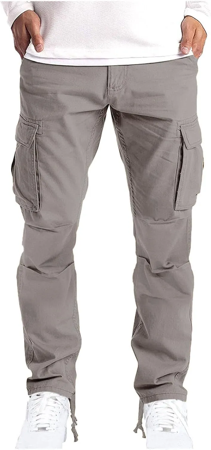 Mens Cargo Pants Slim Fit Sports Athletic Workout Pants for Men Casual Fashion Trendy Stretch Active Pants