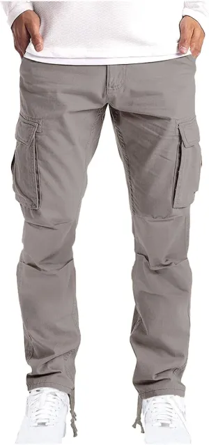 Mens Cargo Pants Slim Fit Sports Athletic Workout Pants for Men Casual Fashion Trendy Stretch Active Pants