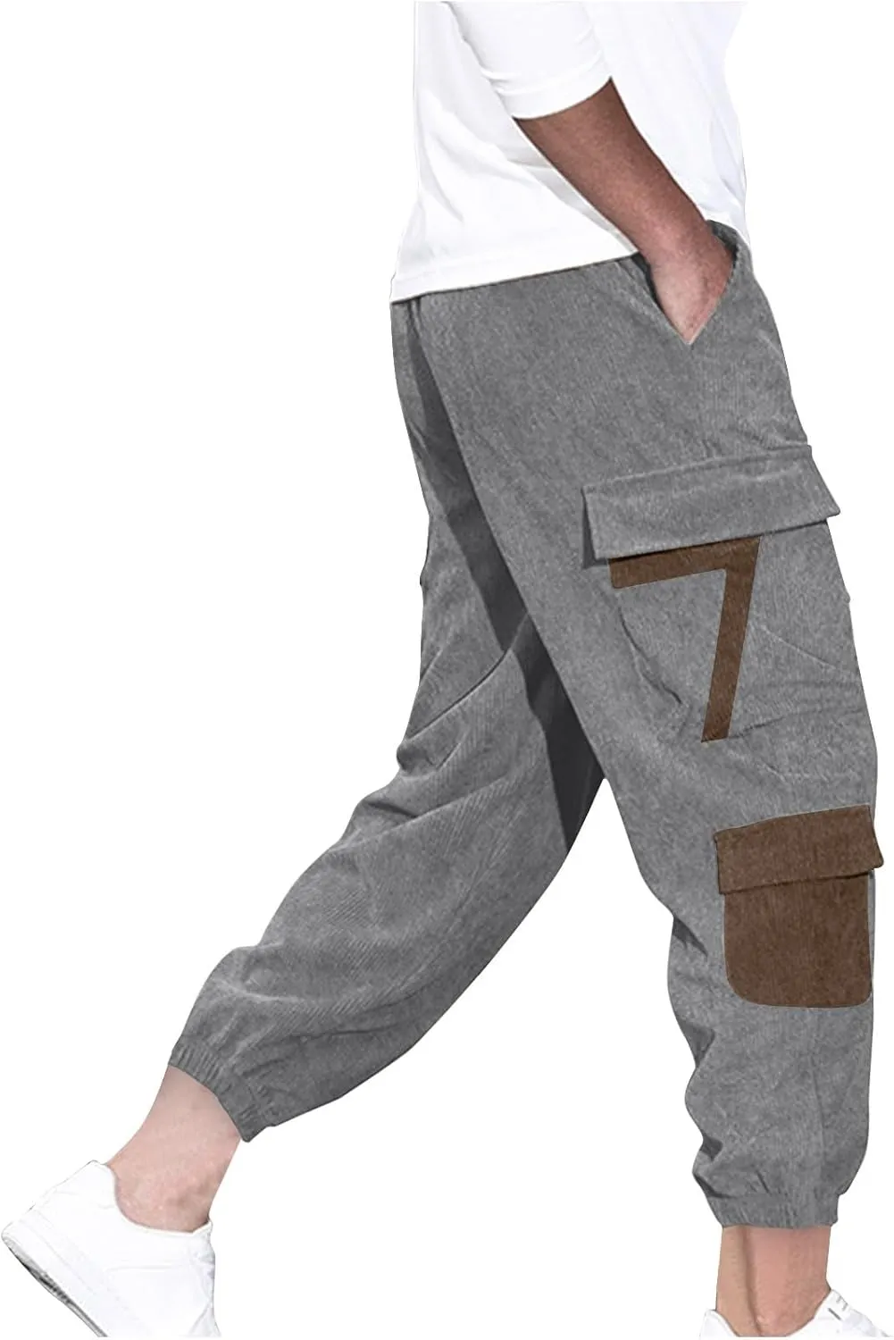 Men's Joggers Active Athletic Workout Jogger Sweatpants for Men Casual Sports Running Fashion Cargo Pants with Pocket