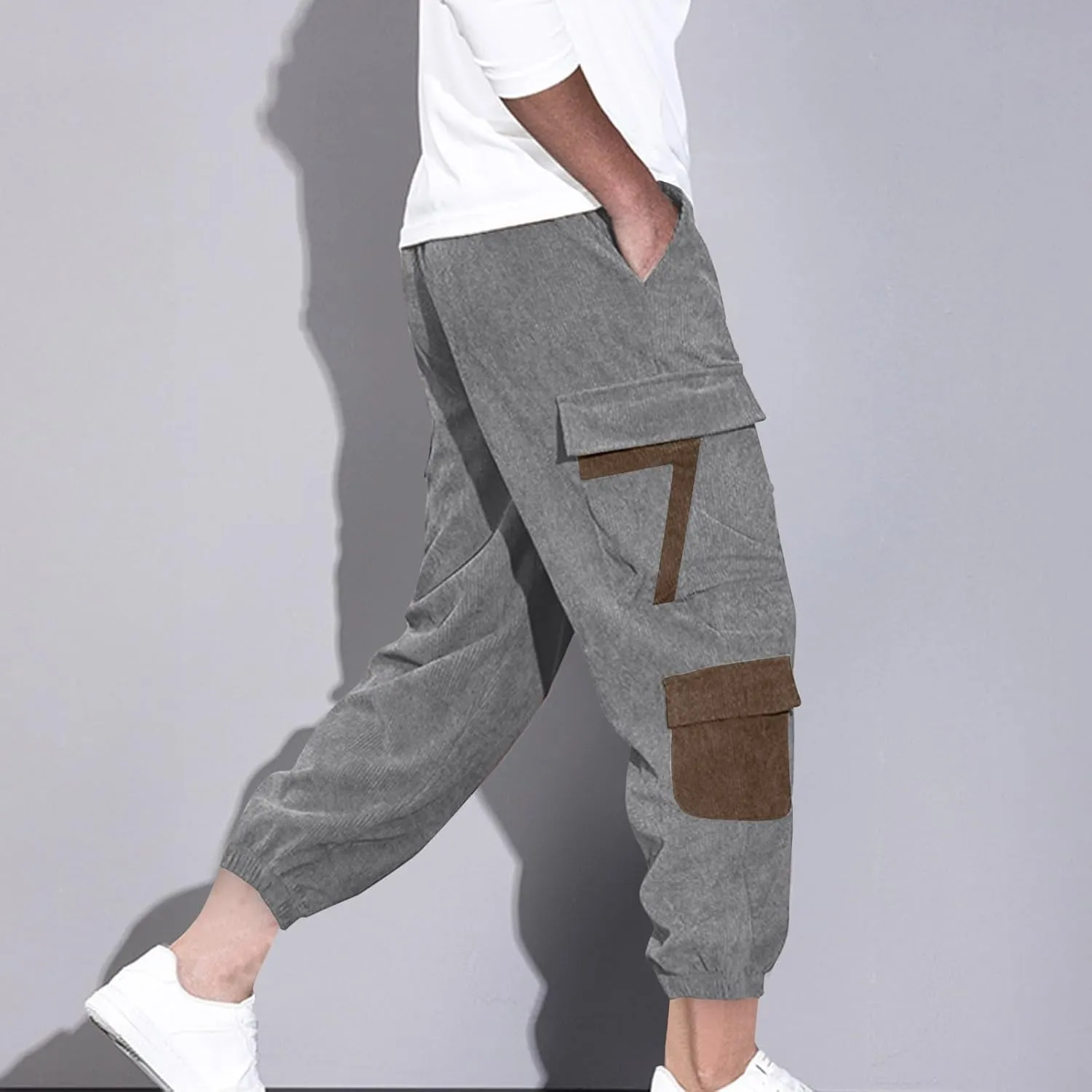 Men's Joggers Active Athletic Workout Jogger Sweatpants for Men Casual Sports Running Fashion Cargo Pants with Pocket