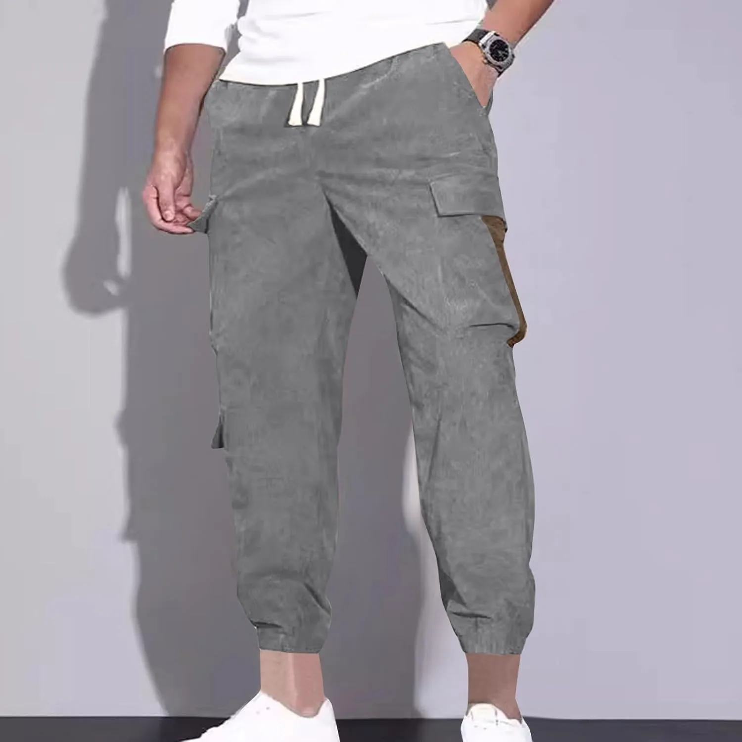 Men's Joggers Active Athletic Workout Jogger Sweatpants for Men Casual Sports Running Fashion Cargo Pants with Pocket