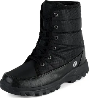 Men's Lace-up Warm and Waterproof Winter Snow Boots and Non-Slip Trekking Warm Waterproof Boots