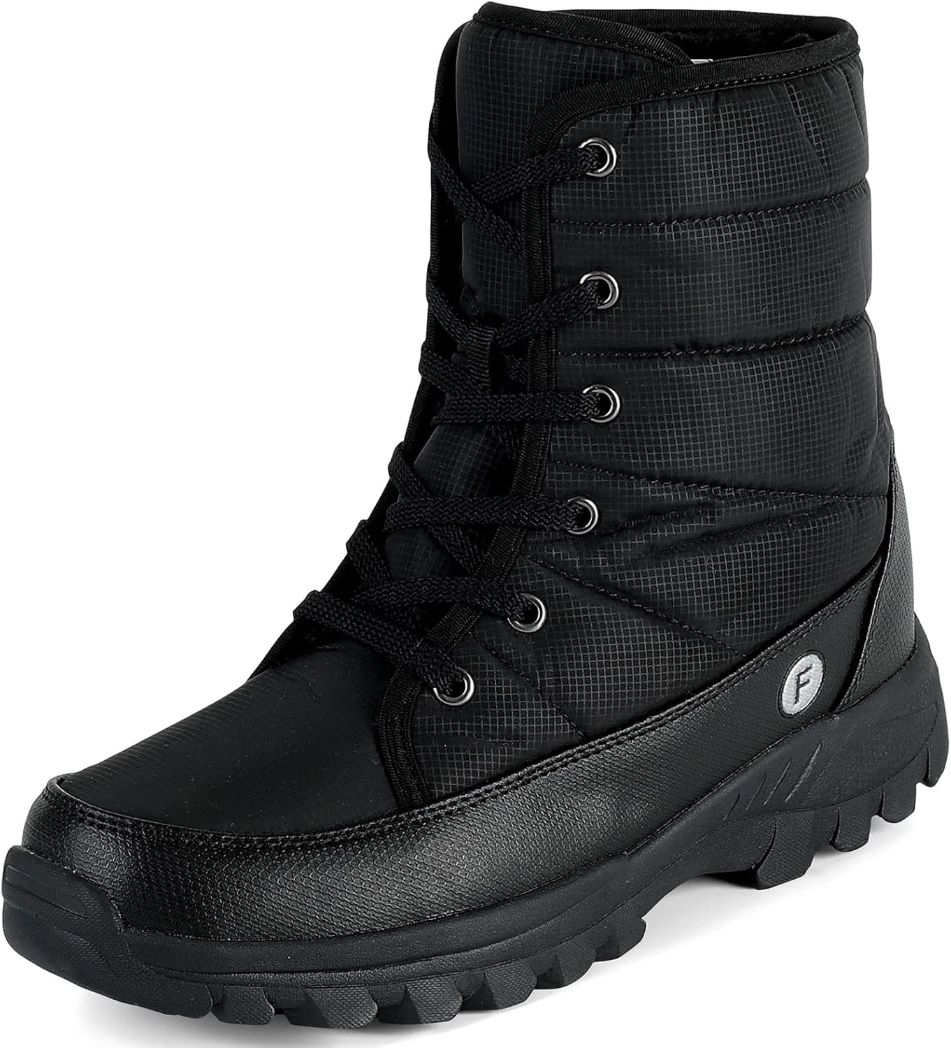 Men's Lace-up Warm and Waterproof Winter Snow Boots and Non-Slip Trekking Warm Waterproof Boots