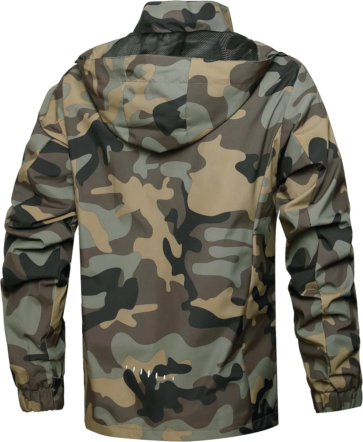 Men's Lightweight Waterproof Rain Jacket,Shell Hooded Outdoor Raincoat Hiking Windbreake jacket