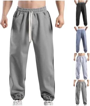 Mens Pants Loose Fit Casual Drastring Athletic Sports Running Gym Sweatpants with Pocket Trendy 2025 Spring Trousers