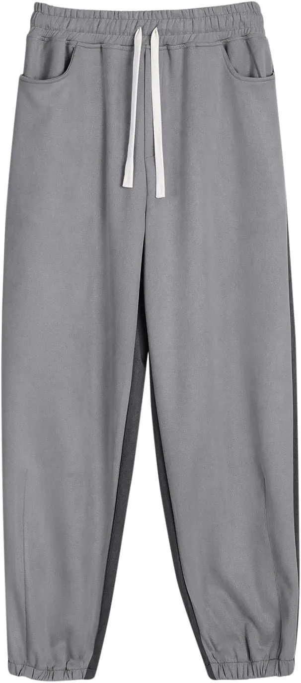 Mens Pants Loose Fit Casual Drastring Athletic Sports Running Gym Sweatpants with Pocket Trendy 2025 Spring Trousers
