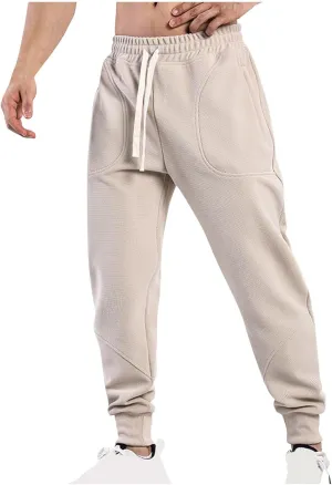 Mens Sweatpants Casual Drastring Elastic Waist Sports Athletic Pants Gym Running Relaxed Fit Joggers Outdoor Pants