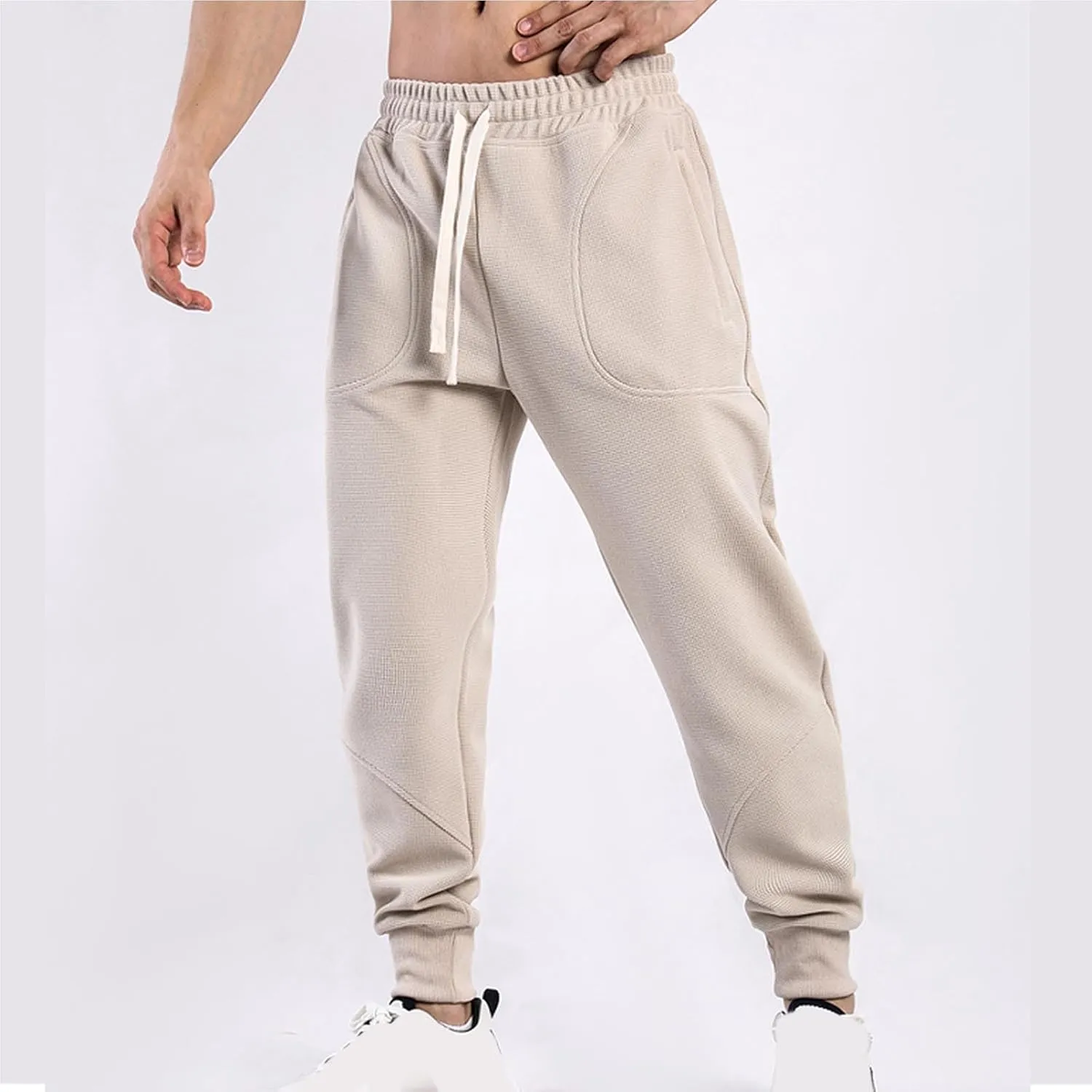 Mens Sweatpants Casual Drastring Elastic Waist Sports Athletic Pants Gym Running Relaxed Fit Joggers Outdoor Pants