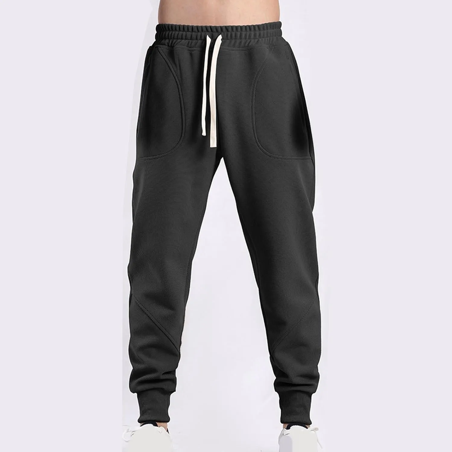 Mens Sweatpants Casual Drastring Elastic Waist Sports Athletic Pants Gym Running Relaxed Fit Joggers Outdoor Pants