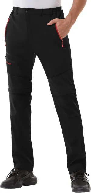 Men's Water Resistant Tactical Pants Lightweight Outdoor EDC Strech Pants for Hiking with Belt