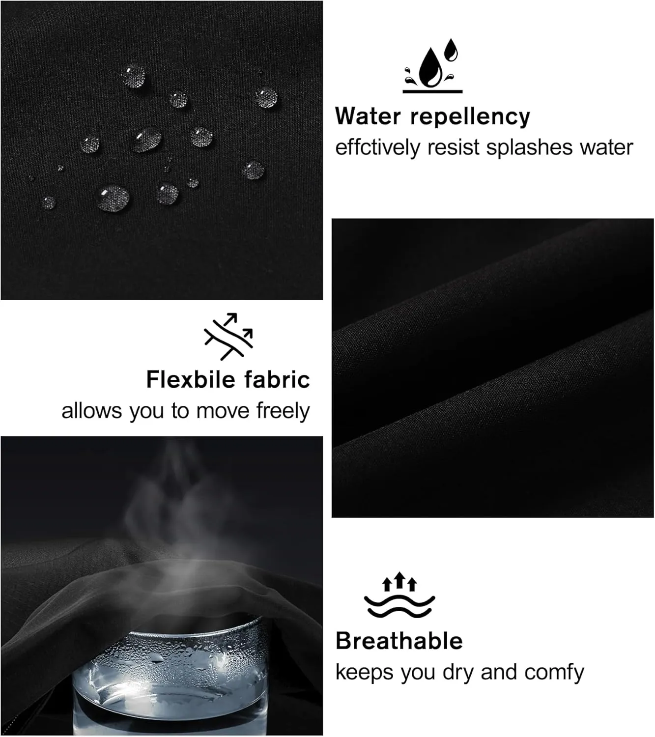 Men's Water Resistant Tactical Pants Lightweight Outdoor EDC Strech Pants for Hiking with Belt