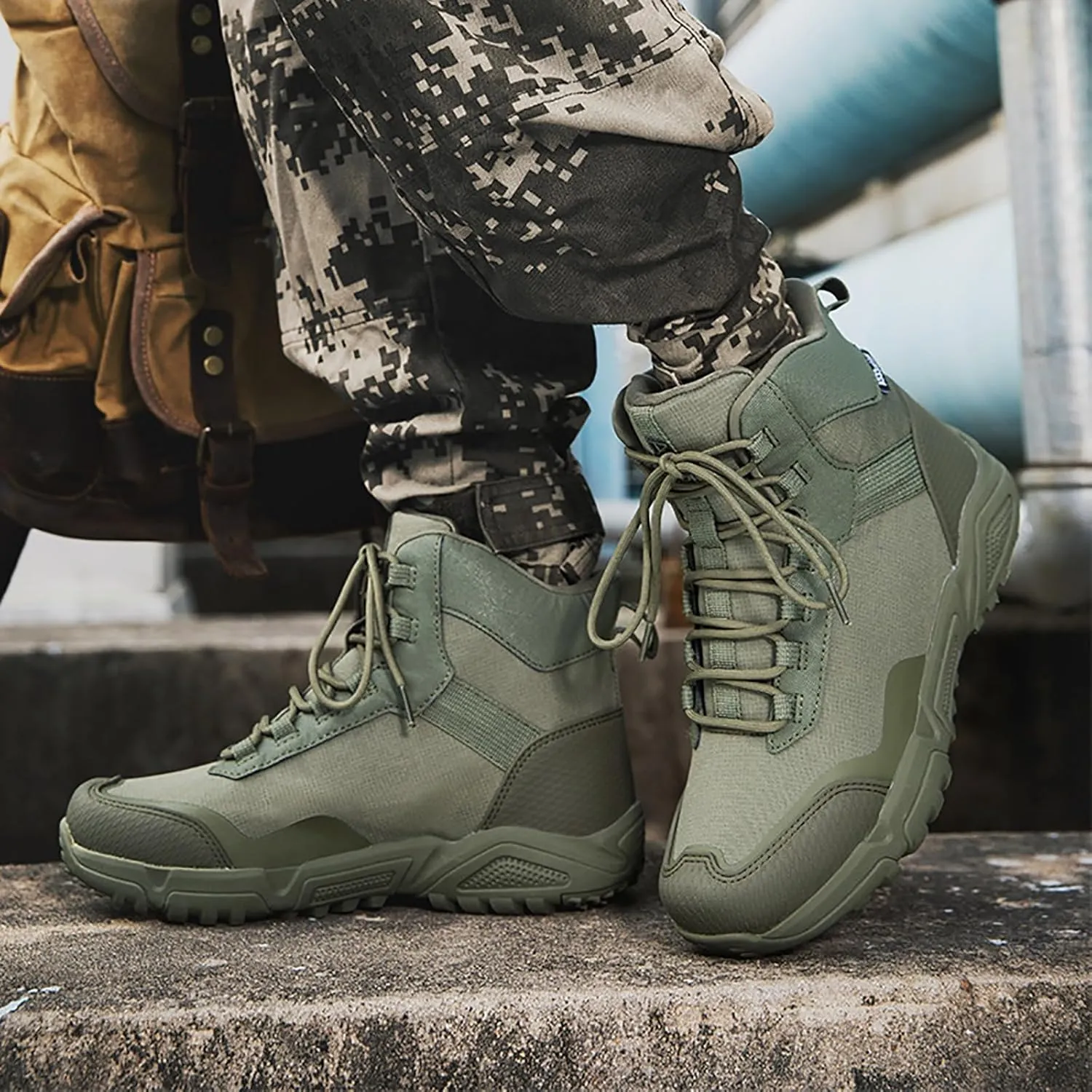Men's Waterproof Hiking Boots Outdoor Mid Trekking Backpacking Mountaineering Shoes