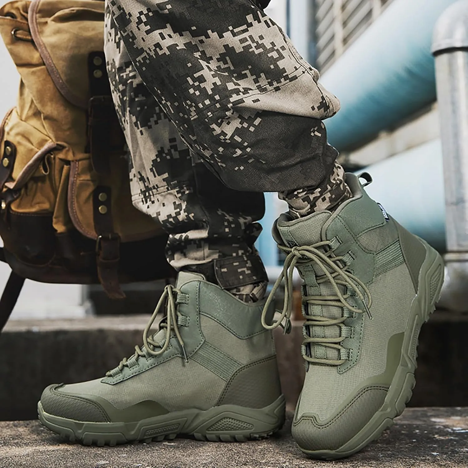 Men's Waterproof Hiking Boots Outdoor Mid Trekking Backpacking Mountaineering Shoes