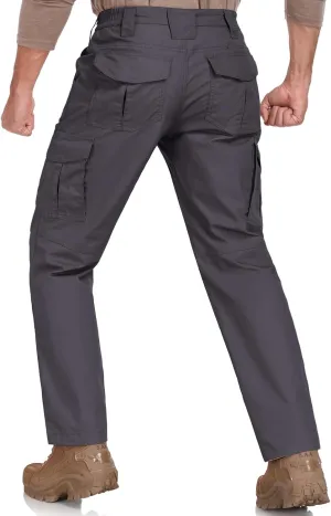 Men's Waterproof Rip-Resistant Tactical Pants with 9 Pockets for Hiking, Travel, and Outdoor Sports