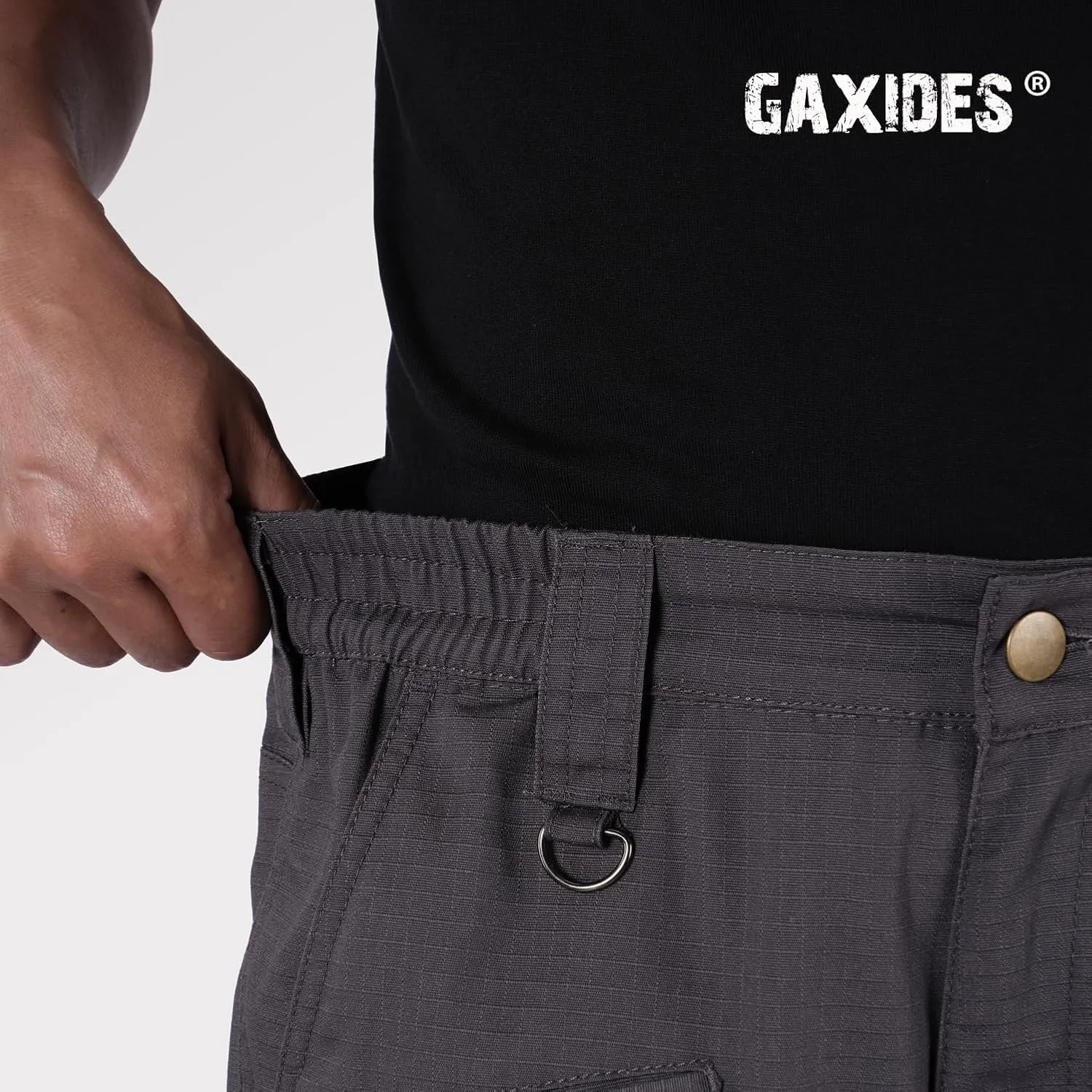 Men's Waterproof Rip-Resistant Tactical Pants with 9 Pockets for Hiking, Travel, and Outdoor Sports