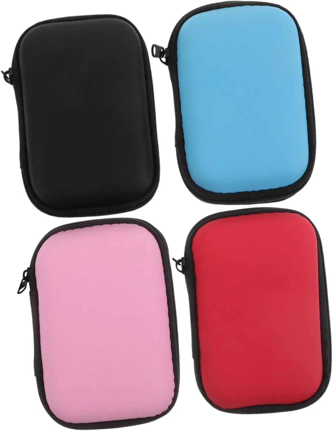 MERRYHAPY 4Pcs Portable Card Deck Organizer Jewelry Case for Travel Zippered Eva Storage Holder for Game Cards Cables Earphones