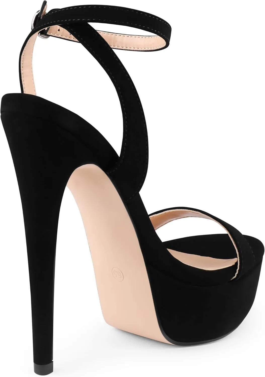 MERUMOTE Women's Platform Heels Sky High Heel Sandals Party Bridal Evening Shoes