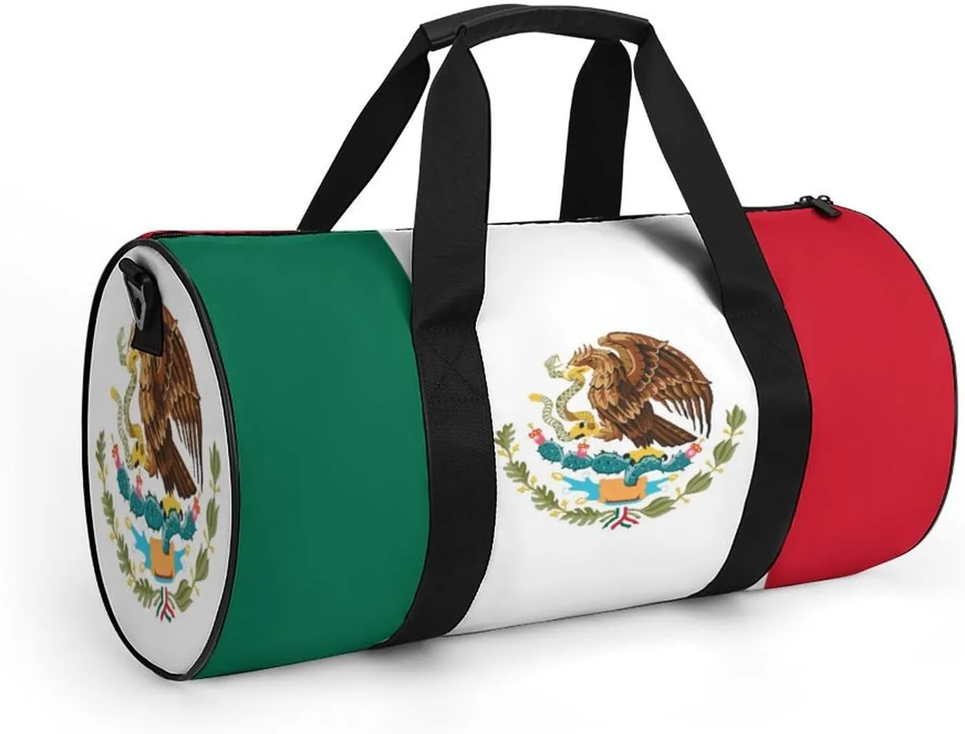 Mexican Flag Waterproof Sports Gym Bag with Dry Wet Separation for Travel Overnight