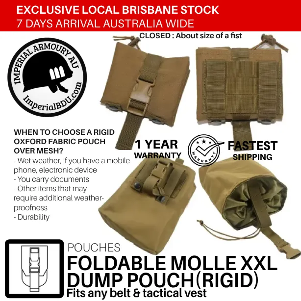 Military Folding Compact Dump Pouch (Rigid) FREE 5 DAY SHIPPING AUSTRALIA