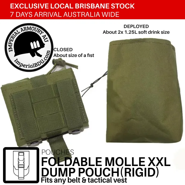 Military Folding Compact Dump Pouch (Rigid) FREE 5 DAY SHIPPING AUSTRALIA