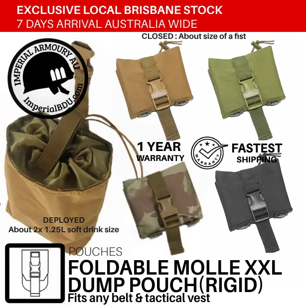Military Folding Compact Dump Pouch (Rigid) FREE 5 DAY SHIPPING AUSTRALIA