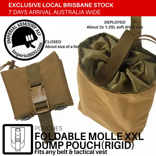Military Folding Compact Dump Pouch (Rigid) FREE 5 DAY SHIPPING AUSTRALIA