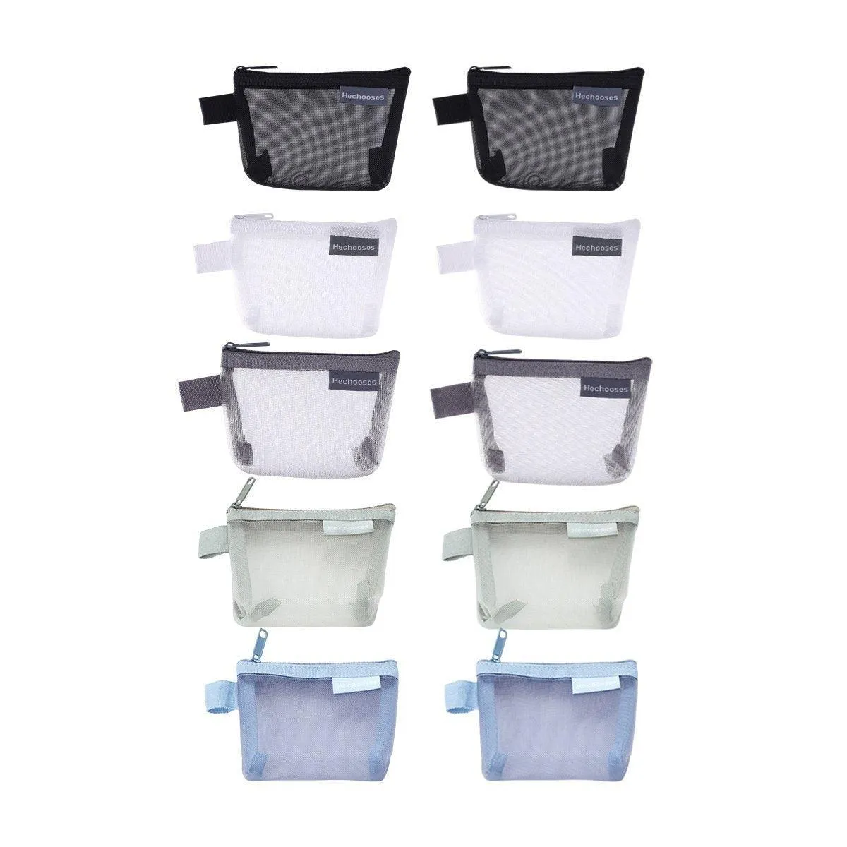 Mini Mesh Zipper Bags Storage Pouch Coin Purse ID Credit Card Holder Organizer