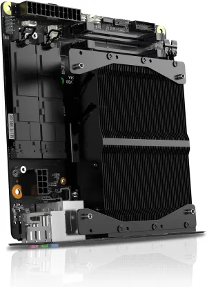 MINISFORUM BD795i SE Barebone AMD Ryzen 9 7945HX ATX Motherboard, 16 C/32 T,Up to 5.4 GHz,Dual PCIe4.0 M.2 Support,PCIe 5.0 x16 Slot,DDR5,RJ45 2.5G, USB 3.2 Gen 2,8K Triple Output(HDMI/DP/USB-C)