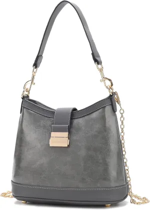 MKF Collection Shoulder Bag for Women, Vegan Leather Hobo Handbag Top-Handle Purse