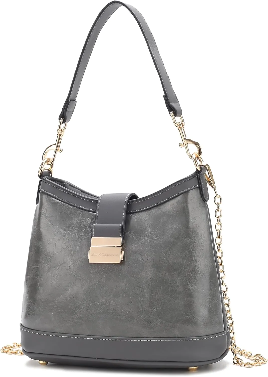 MKF Collection Shoulder Bag for Women, Vegan Leather Hobo Handbag Top-Handle Purse