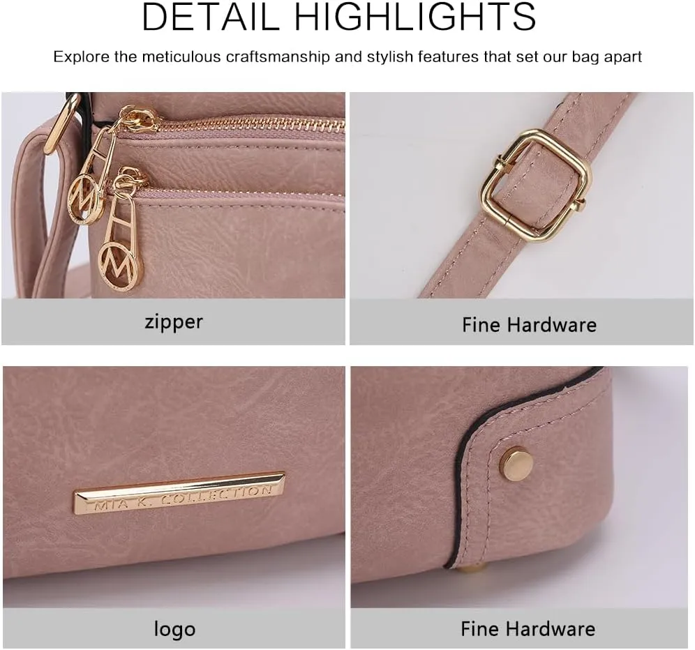MKF Collection Women's Shoulder Bag, Vegan leather Crossbody Bag Lady Handbag Purse by Mia K