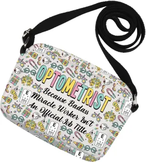 MNIGIU Funny Optometrist Gift Optician Crossbody Bag for Eye Doctor Ophthalmic Tech