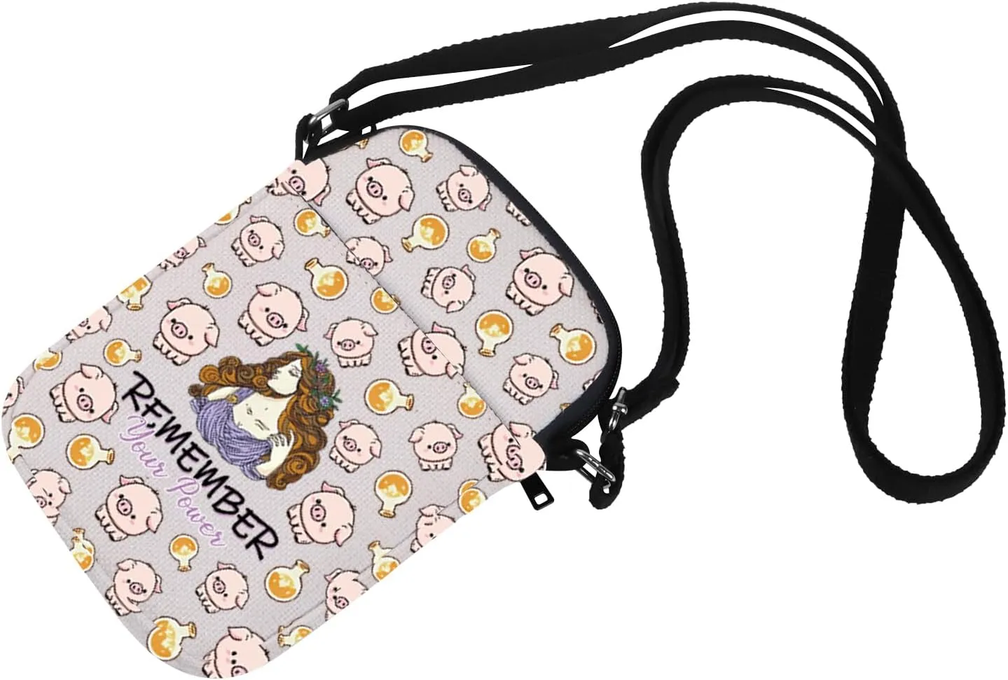 MNIGIU Greek Musical Inspired Inspirational Greek God Quote Remember Your Power Crossbody Bag Greek Mythology Gift