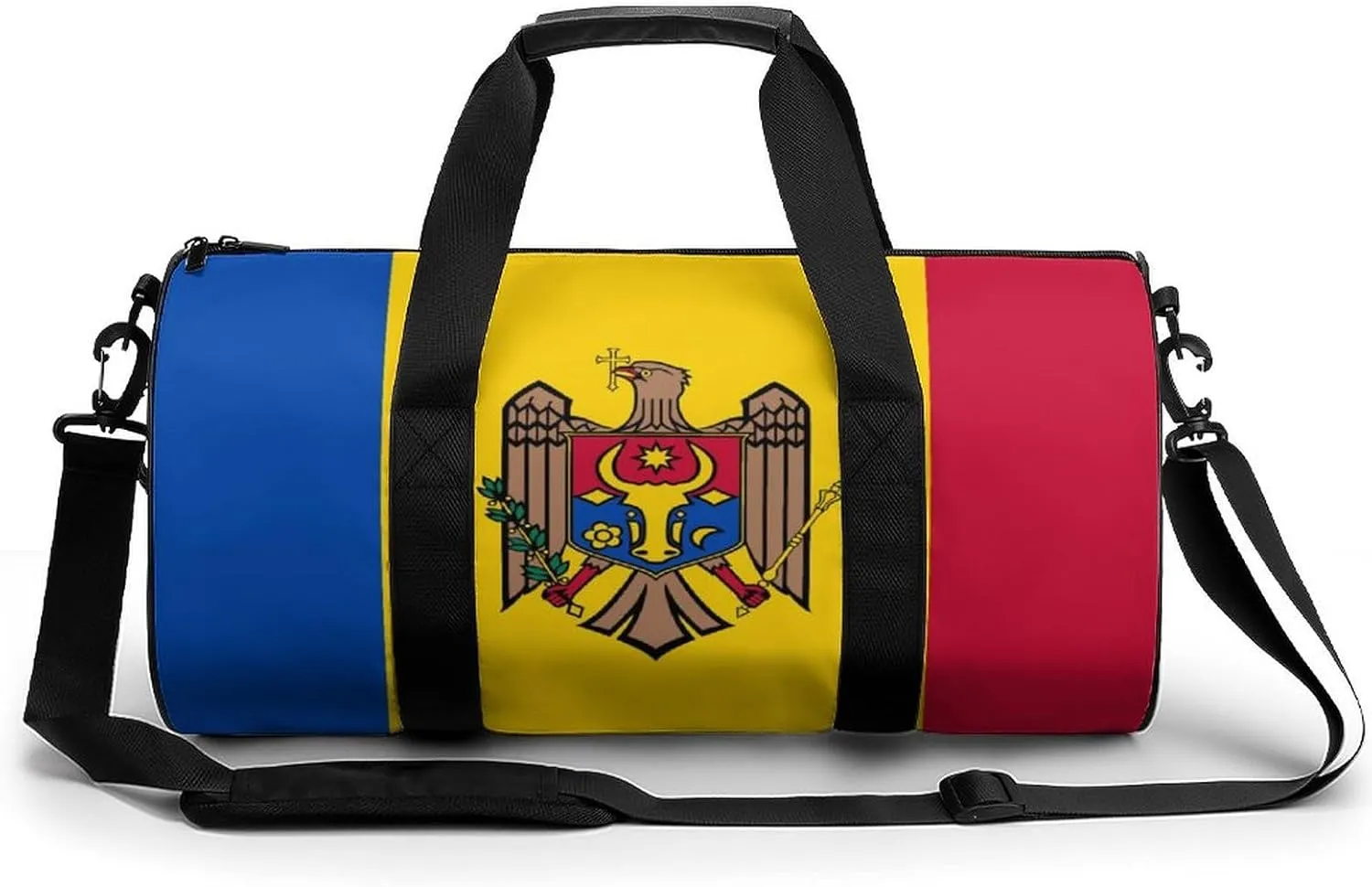 Moldova Flag Sports Duffel Bag for Women Men with Wet Pocket Gym Bag