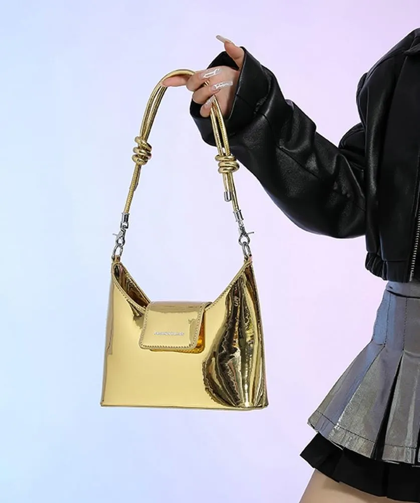 Molodo Y2k Purse Patent Leather Purse Shoulder Bag for Women Trending Purses Women's Crossbody Handbags Cool Underarm Bag