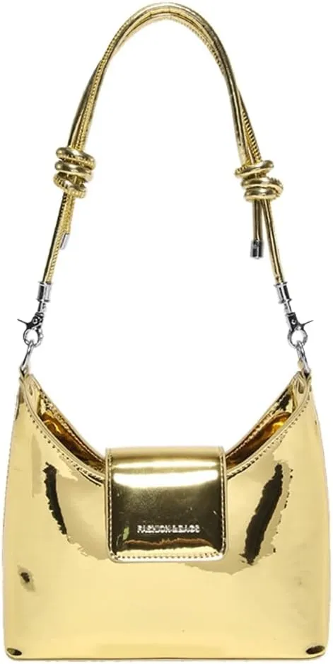 Molodo Y2k Purse Patent Leather Purse Shoulder Bag for Women Trending Purses Women's Crossbody Handbags Cool Underarm Bag