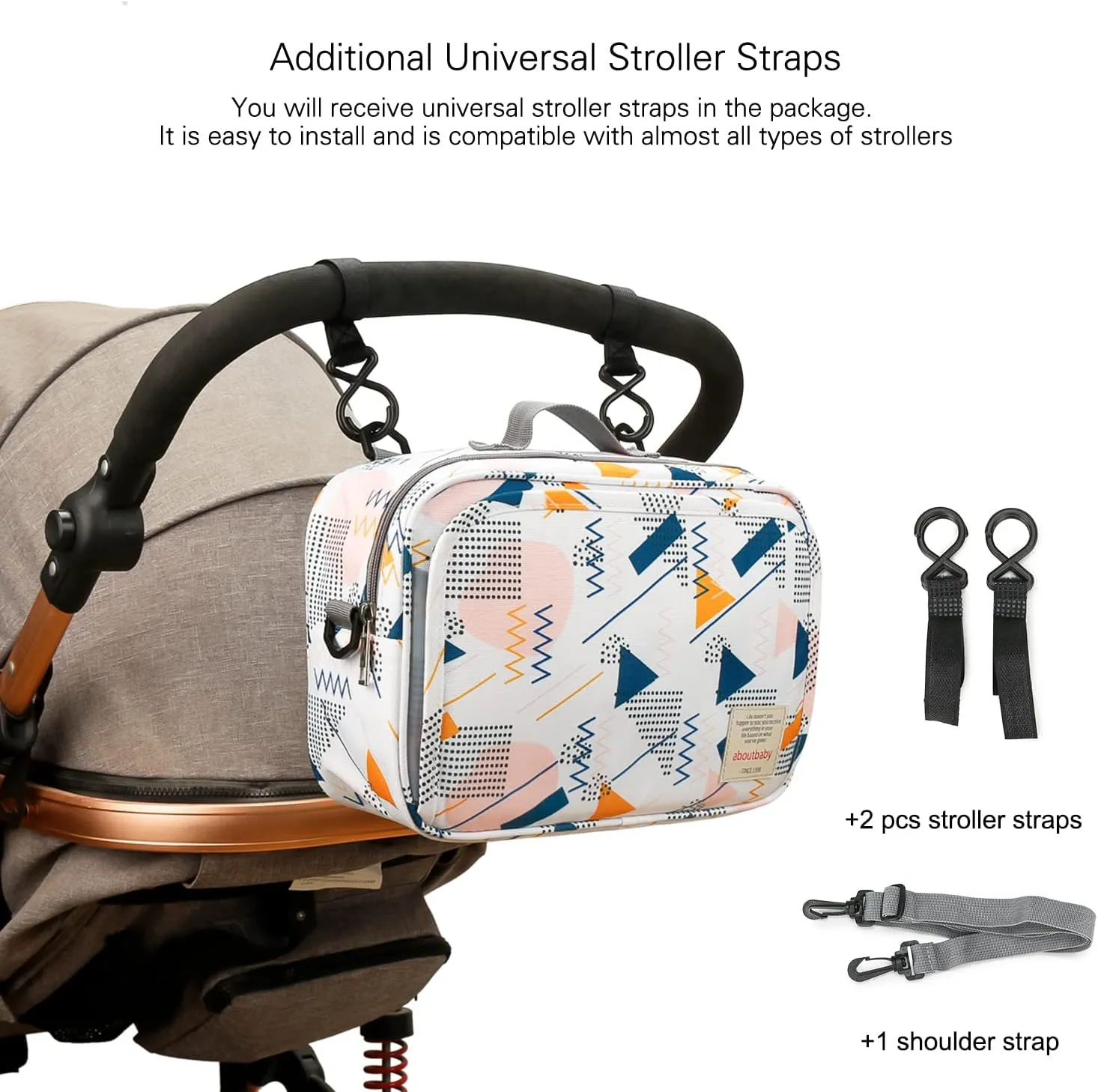 MOMIGO Baby Diaper Caddy Bag - Diaper Caddy Tote Baby Stroller Bag Nursery Storage Bin for Diapers, Wipes & Toys Mini Diaper Bag for Outdoor (Wave point)