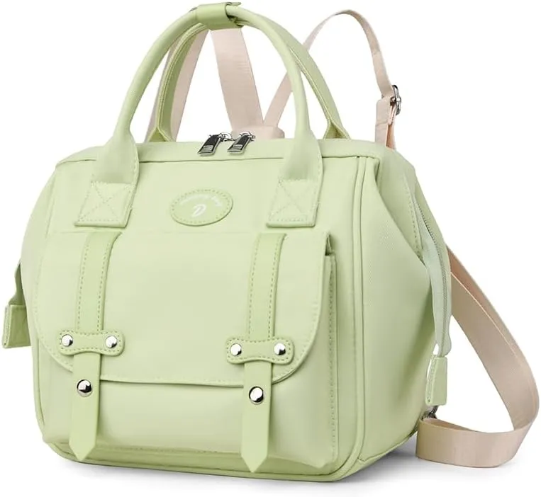 MOMIGO Small Diaper Bag Tote - Diaper Backpack Crossbody Baby Waterproof Multi-Function Mini Smart Diaper Bag (Light Green)