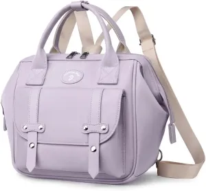 MOMIGO Small Diaper Bag Tote - Diaper Backpack Crossbody Baby Waterproof Multi-Function Mini Smart Diaper Bag (Purple)