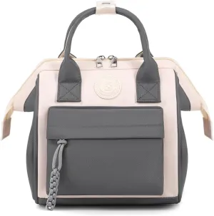 MOMIGO Small Diaper Bag Tote - Diaper Backpack Crossbody Baby Waterproof Multi-Function Mini Smart Light Diaper Bag for Outdoor (Grey)