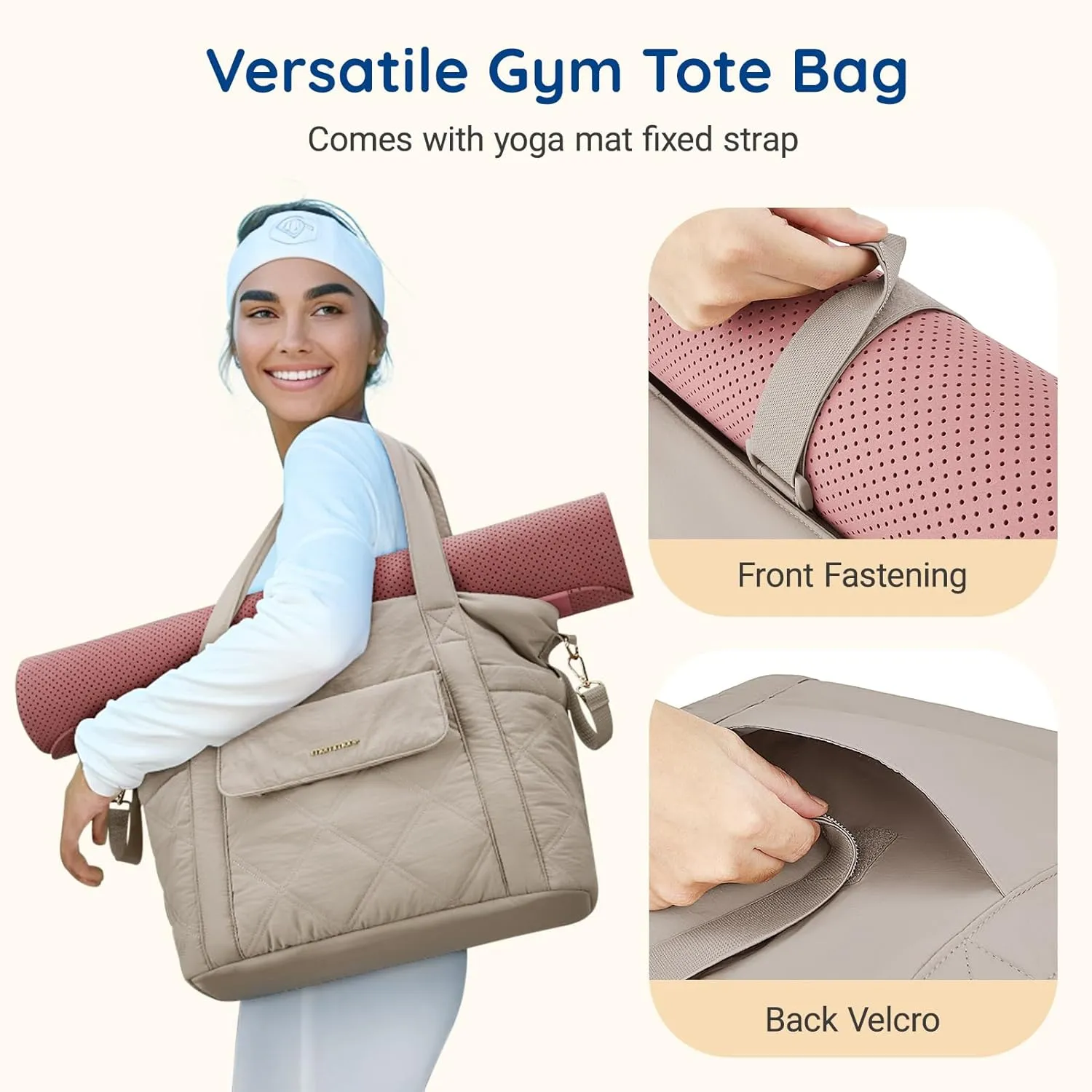 mommore Diaper Bag Tote Small Baby Bag with Insulated Pockets, Lightweight Mommy Tote with Stroller Straps, Nurse Gym Travel
