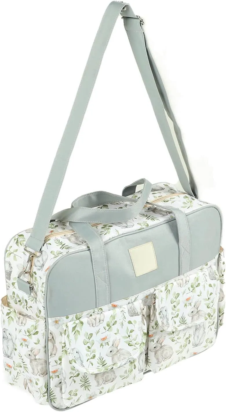 Mommy Messenger Bag, Strap Lightweight Maternity Diaper Bag for Mom Travel (Bunny)