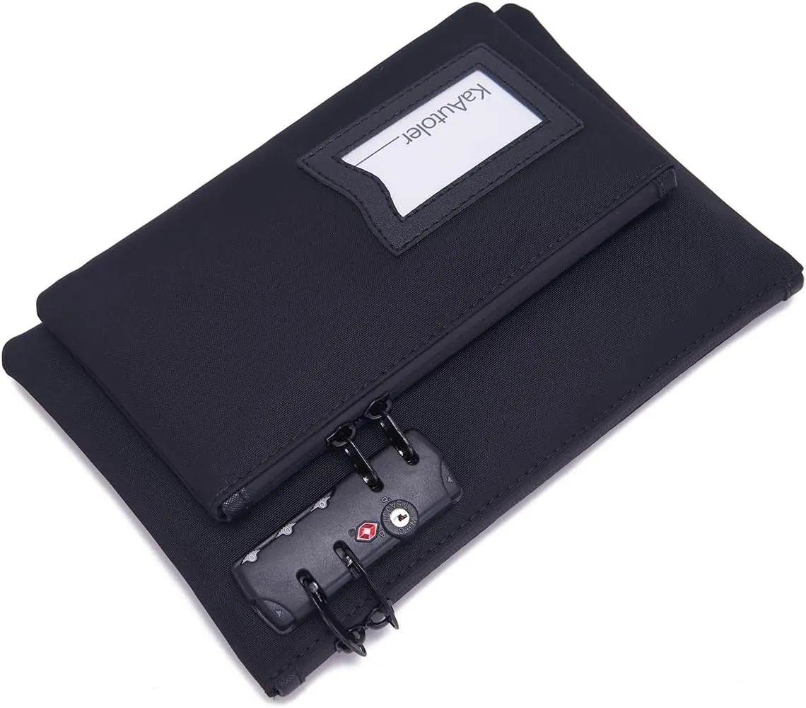 Money Bag Notary Supplies, Valuable Storage Bag,Cash Bag with Lock and Zipper