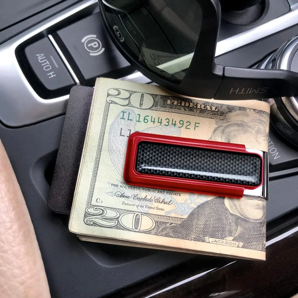 Money Clip - Minimalist Slim Wallet Alternative for Front Pocket Carry - Cash and Credit Card Holder for Men