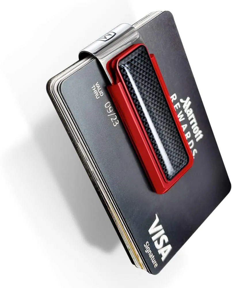 Money Clip - Minimalist Slim Wallet Alternative for Front Pocket Carry - Cash and Credit Card Holder for Men