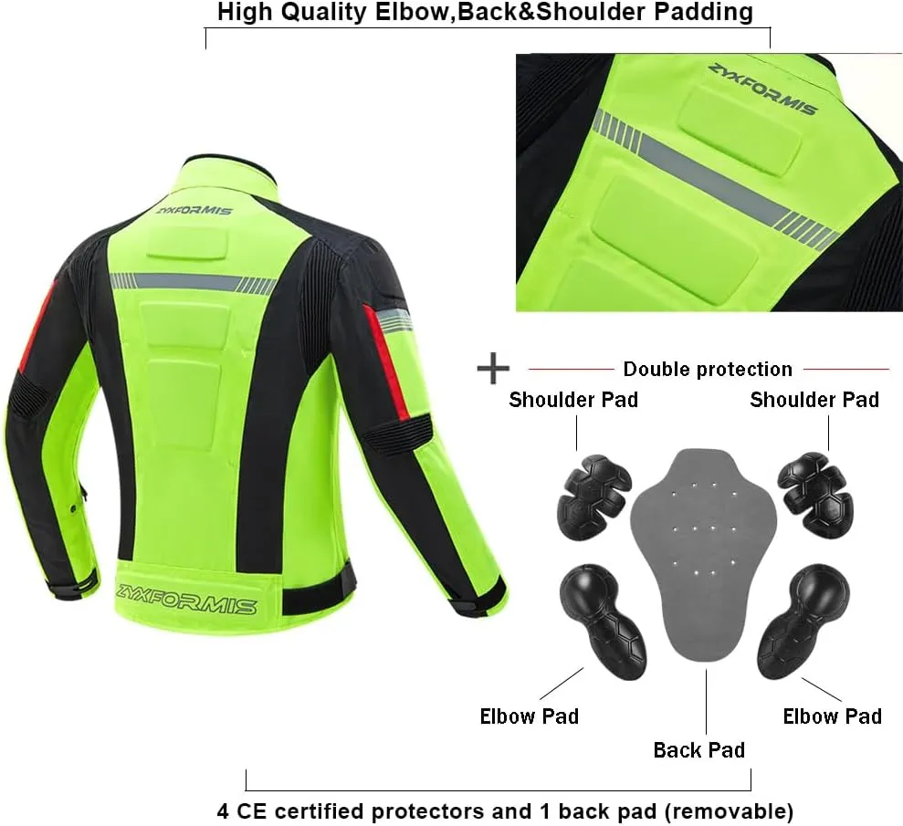 Motorcycle Jacket Motorbike Biker Waterproof Jackets Windproof Full Body Protective Gear Armoured Summer Winter for Men